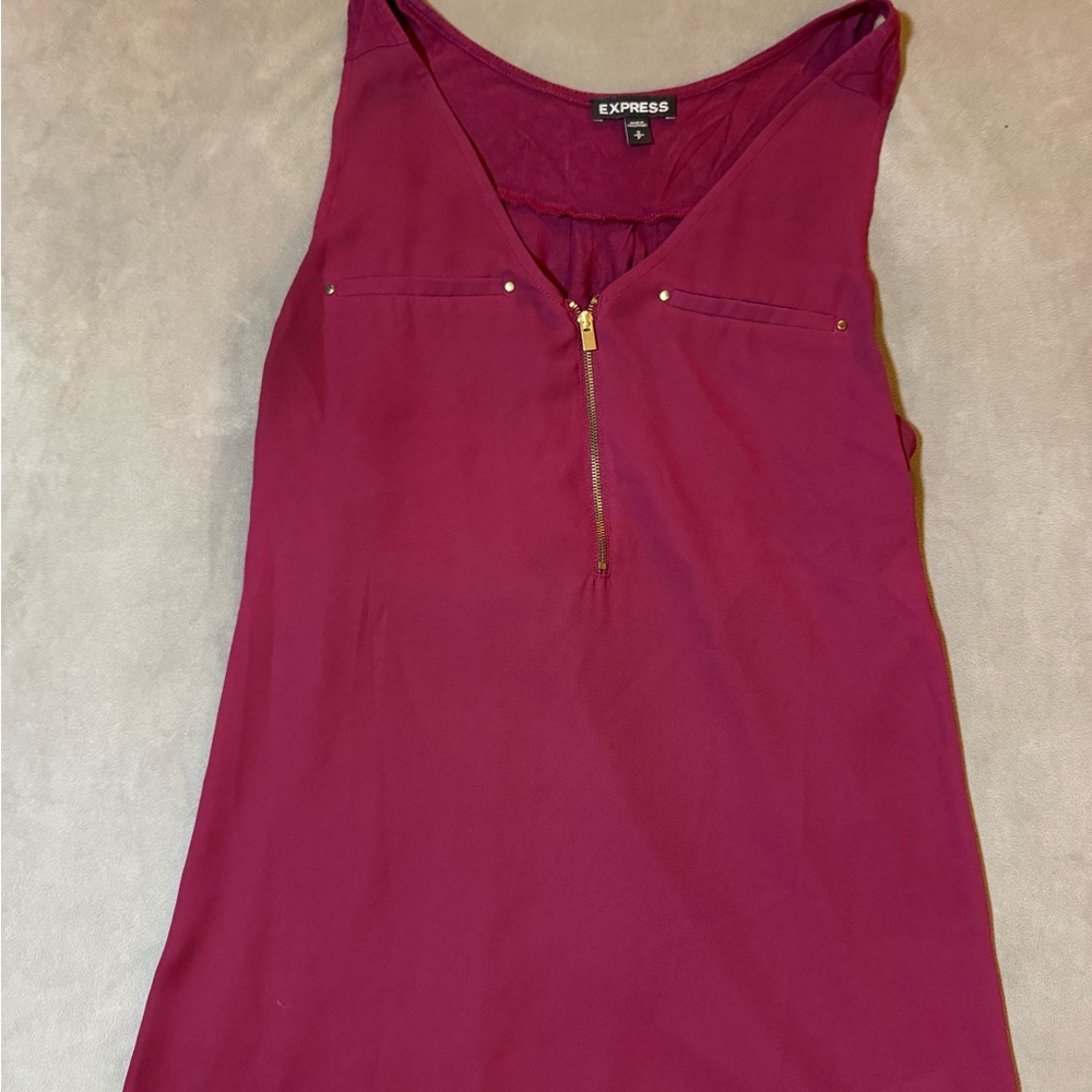 Two Express Women's Burgundy Sleeveless Blouse & Black Sleeveless Blouses size S